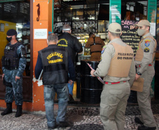 Curitiba, 04 de Julho de 2020. AIFU realiza fiscalização de estabelecimentos comerciais com foco no cumprimento de protocolos sanitários contra a COVID-19. 