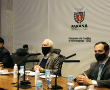 Sociedade poderá participar do Plano Estadual de Segurança Pública.A ferramenta foi lançada nesta segunda-feira (20), em uma videoconferência com a participação do vice-governador Darci Piana; do presidente da Fiep, Carlos Walter; do secretário estadual de Segurança Pública, Romulo Marinho; e de representantes de outras entidades envolvidas na elaboração do plano. Foto:SESP