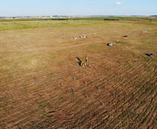 Obra de usina solar da Copel em Bandeirantes segue durante quarentena 
.Foto:Copel
