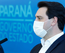 Governador Carlos Massa Ratinho Junior, recebe o ministro interino Eduardo Pazuello.