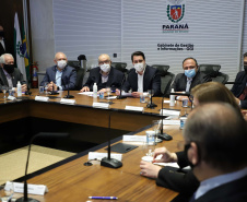 Governador Carlos Massa Ratinho Junior, recebe o ministro interino Eduardo Pazuello.