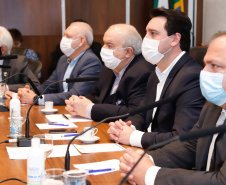 Governador Carlos Massa Ratinho Junior, recebe o ministro interino Eduardo Pazuello.