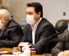 Governador Carlos Massa Ratinho Junior, recebe o ministro interino Eduardo Pazuello.