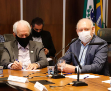 Governador Carlos Massa Ratinho Junior, recebe o ministro interino Eduardo Pazuello.