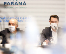 Governador Carlos Massa Ratinho Junior, recebe o ministro interino Eduardo Pazuello.