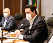 Governador Carlos Massa Ratinho Junior, recebe o ministro interino Eduardo Pazuello.