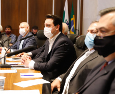 Governador Carlos Massa Ratinho Junior, recebe o ministro interino Eduardo Pazuello.