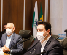 Governador Carlos Massa Ratinho Junior, recebe o ministro interino Eduardo Pazuello.