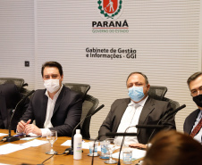 Governador Carlos Massa Ratinho Junior, recebe o ministro interino Eduardo Pazuello.