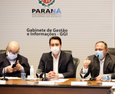 Governador Carlos Massa Ratinho Junior, recebe o ministro interino Eduardo Pazuello.