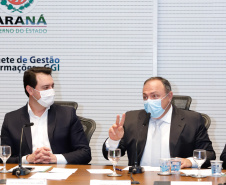 Governador Carlos Massa Ratinho Junior, recebe o ministro interino Eduardo Pazuello.