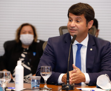 Governador Carlos Massa Ratinho Junior, recebe o ministro interino Eduardo Pazuello.
