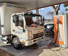 Copel testa caminhão elétrico para transporte de materiais
. Foto: Copel