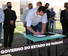 O Governador Carlos Massa Ratinho Junior vistoria  nesta terca-feira (11/08), 416 unidade habitacionais no Loteamento Sao Geronimo em Campo Largo. Campo Largo, 11/08/2020 - Foto: Geraldo Bubniak/AEN
