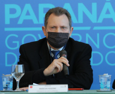 O governador Carlos Massa Ratinho Junior participa nesta quarta-feira (26), no Palácio Iguaçu, do evento que celebra um ano do programa Descomplica, iniciativa de caráter permanente do Governo do Estado para simplificar a vida dos empreendedores
