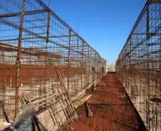 Obras de Construçao da Cadeia Publica de Guaira no loteamento Jardim Floresta com investimento de 16 milhoes. Exemplo da nova realidade do sistema carcerário que está sendo construída no Paraná. Acabar com o problema da superlotação em carceragens de delegacias e realocar os detentos em um espaço estruturado é uma das principais metas do Governo do Estado.   06/08/2020 -  Foto: Geraldo Bubniak/AEN