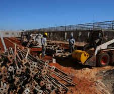 Obras de Construçao da Cadeia Publica de Guaira no loteamento Jardim Floresta com investimento de 16 milhoes. Exemplo da nova realidade do sistema carcerário que está sendo construída no Paraná. Acabar com o problema da superlotação em carceragens de delegacias e realocar os detentos em um espaço estruturado é uma das principais metas do Governo do Estado.   06/08/2020 -  Foto: Geraldo Bubniak/AEN