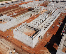 Obras de Construçao da Cadeia Publica de Guaira no loteamento Jardim Floresta com investimento de 16 milhoes. Exemplo da nova realidade do sistema carcerário que está sendo construída no Paraná. Acabar com o problema da superlotação em carceragens de delegacias e realocar os detentos em um espaço estruturado é uma das principais metas do Governo do Estado.   06/08/2020 -  Foto: Geraldo Bubniak/AEN
