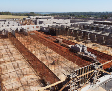 Obras de Construçao da Cadeia Publica de Guaira no loteamento Jardim Floresta com investimento de 16 milhoes. Exemplo da nova realidade do sistema carcerário que está sendo construída no Paraná. Acabar com o problema da superlotação em carceragens de delegacias e realocar os detentos em um espaço estruturado é uma das principais metas do Governo do Estado.   06/08/2020 -  Foto: Geraldo Bubniak/AEN