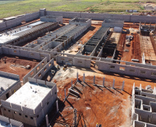 Obras de Construçao da Cadeia Publica de Guaira no loteamento Jardim Floresta com investimento de 16 milhoes. Exemplo da nova realidade do sistema carcerário que está sendo construída no Paraná. Acabar com o problema da superlotação em carceragens de delegacias e realocar os detentos em um espaço estruturado é uma das principais metas do Governo do Estado.   06/08/2020 -  Foto: Geraldo Bubniak/AEN