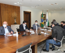 O Governador Carlos Massa Ratinho Junior apresenta, nesta segunda-feira (31), por  videoconferência  para a bancada de deputados federais do Estado, o projeto de implantação do Corredor Oeste de Exportação