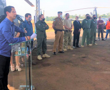 Para intensificar a segurança nas fronteiras, Polícia Civil inaugura base aérea no oeste do Paraná. Foto:SESP