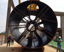 Bela Vista inicia montagem das unidades geradoras de energia. Foto: Copel
