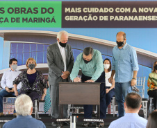 O vice governador Darci Piana e o  secretário de Estado da Saude Beto Preto  assinam o repasse de recursos ao Hospital da Criança para conclusao das obras.   18/09/2020 -  Foto: Geraldo Bubniak/AEN