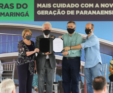 O vice governador Darci Piana e o  secretário de Estado da Saude Beto Preto  assinam o repasse de recursos ao Hospital da Criança para conclusao das obras.   18/09/2020 -  Foto: Geraldo Bubniak/AEN