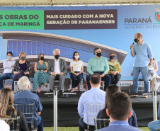 O vice governador Darci Piana e o  secretário de Estado da Saude Beto Preto  assinam o repasse de recursos ao Hospital da Criança para conclusao das obras. Deputado Evandro Araujo representando a ALEP.  18/09/2020 -  Foto: Geraldo Bubniak/AEN
