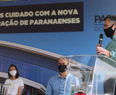 O vice governador Darci Piana e o  secretário de Estado da Saude Beto Preto  assinam o repasse de recursos ao Hospital da Criança para conclusao das obras.   18/09/2020 -  Foto: Geraldo Bubniak/AEN