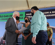 O vice governador Darci Piana e o  secretário de Estado da Saude Beto Preto  assinam o repasse de recursos ao Hospital da Criança para conclusao das obras.   18/09/2020 -  Foto: Geraldo Bubniak/AEN