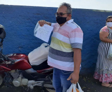 Escolas do Paraná usam moto para chamar estudantes durante a pandemia.Foto:SEED
