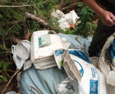 Em oito dias de ações, o Batalhão de Polícia Ambiental-Força Verde (BPAmb-FV) lavrou 26 autos de infração ambiental e aplicou mais de R$ 2,5 milhões em multas por desmatamento de florestas em todo o estado pela quarta edição da Operação Mata Atlântica em Pé. O trabalho é feito em conjunto com o Instituto Água e Terra (IAT), o Ibama e o Ministério Público do Paraná. Foto:SESP