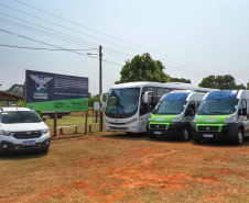 O governador Carlos Massa Ratinho Junior inaugurou nesta quinta-feira (1º) a pavimentação asfáltica da Estrada São Manoel, em São Jorge do Patrocínio, na região Noroeste, e anunciou novos investimentos para o município em pavimentações urbanas e de estradas rurais, veículos e iluminação pública.  Foto: Jose Fernando Ogura/AEN