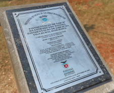 O governador Carlos Massa Ratinho Junior inaugurou nesta quinta-feira (1º) a pavimentação asfáltica da Estrada São Manoel, em São Jorge do Patrocínio, na região Noroeste, e anunciou novos investimentos para o município em pavimentações urbanas e de estradas rurais, veículos e iluminação pública.  Foto: Jose Fernando Ogura/AEN