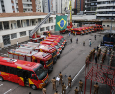 Curitiba-08-10-2020 - Governador Carlos Massa Ratinho Junior, participa do  108° Aniversário do Corpo de Bombeiros da Polícia Militar do Paraná- Foto : Jonathan Campos / AEN