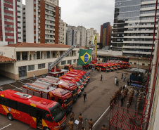 Curitiba-08-10-2020 - Governador Carlos Massa Ratinho Junior, participa do  108° Aniversário do Corpo de Bombeiros da Polícia Militar do Paraná- Foto : Jonathan Campos / AEN