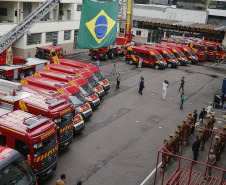 Curitiba-08-10-2020 - Governador Carlos Massa Ratinho Junior, participa do  108° Aniversário do Corpo de Bombeiros da Polícia Militar do Paraná- Foto : Jonathan Campos / AEN