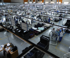 Sai do Sudoeste do Paraná a maior parte das roupas masculinas confeccionadas no Brasil.
A Krindges é pioneira na região, fundada há 43 anos, foi quem deu início ao processo de industrialização de Ampére e redondezas. Hoje, com 850 funcionários, é a maior empregadora do município e uma das mais importantes produtoras de roupas masculinas do país.