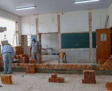 Escola estadual em Pinhalão é repaginada pelo Governo. Colégio Estadual Leonardo Francisco Nogueira. Foto Gilson Abreu/AEN