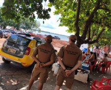 PM e Bombeiros reforçam prevenção a crimes e à pandemia no Litoral e na Costa Noroeste durante o feriado da Padroeira
.Foto:SESP