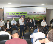 O governador Carlos Massa Ratinho Junior libera, nesta quinta-feira (15), recursos para a instalação da Cidade Industrial de Londrina