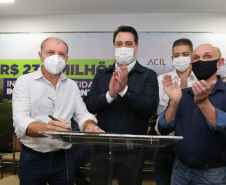 O governador Carlos Massa Ratinho Junior libera, nesta quinta-feira (15), recursos para a instalação da Cidade Industrial de Londrina