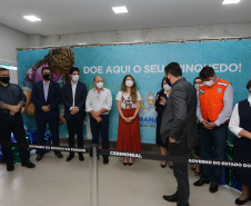 Encerramento da Campanha Paraná Piá, idealizada pela Primeira Dama do Estado, a Srª Luciana Saito Massa juntamente com a Superintendência Geral de Ação Solidária, no Hospital da Providencia em Apucarana, nesta quinta-feira(15).O objetivo da Campanha foi arrecadar brinquedos que foram entregues em comemoração ao dia das crianças.   15/10/2020 - Foto: Geraldo Bubniak/AEN