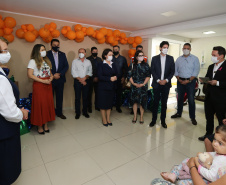 Encerramento da Campanha Paraná Piá, idealizada pela Primeira Dama do Estado, a Srª Luciana Saito Massa juntamente com a Superintendência Geral de Ação Solidária, no Hospital da Providencia em Apucarana, nesta quinta-feira(15).O objetivo da Campanha foi arrecadar brinquedos que foram entregues em comemoração ao dia das crianças.   15/10/2020 - Foto: Geraldo Bubniak/AEN