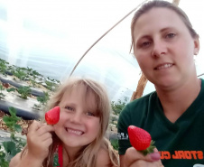 A produtora rural Juliana Mikolaiewski Dziurza, de 30 anos, decide junto com o marido o futuro da propriedade que sustenta a família, em Cruz Machado, no Sul do Paraná. Ela recebe assistência técnica do Instituto de Desenvolvimento Rural do Paraná – Iapar-Emater (IDR-Paraná) há pelo menos cinco anos. Os profissionais a ajudaram a investir na infraestrutura da propriedade e na diversificação da produção.Foto: SEAB