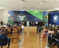 O governador Carlos Massa Ratinho Junior lança nesta segunda-feira (26) o programa de colégios cívico-militares do Estado. No mesmo ato  é assinada a regulamentação da lei que autorizou o projeto e anunciada a lista das cerca de 200 unidades beneficiadas nesse primeiro momento.   Curitiba, 26/09/2020. Foto: Geraldo Bubniak/AEN