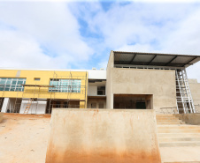 Construcao da Delegacia Cidada de Almirante Tamandare. A delegacia cidadã é um novo modelo de atendimento em delegacias no Paraná, com espaços específicos e reservados para separar vítimas de agressores e possibilidade de auxílio de assistentes sociais e psicólogos, quando necessário. Almirante Tamandare - 02/09/2020 - Foto: Geraldo Bubniak/AEN