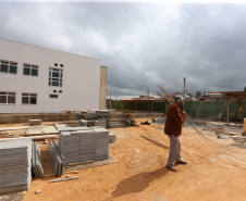 Construcao da Delegacia Cidada de Almirante Tamandare. A delegacia cidadã é um novo modelo de atendimento em delegacias no Paraná, com espaços específicos e reservados para separar vítimas de agressores e possibilidade de auxílio de assistentes sociais e psicólogos, quando necessário. Almirante Tamandare - 02/09/2020 - Foto: Geraldo Bubniak/AEN
